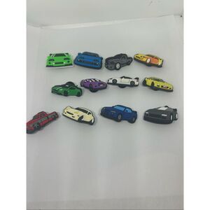 Set of 12 Car Shoe Charms / Bag Charms – Sports Cars & Trucks